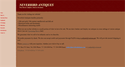 Desktop Screenshot of neverbirdantiques.com